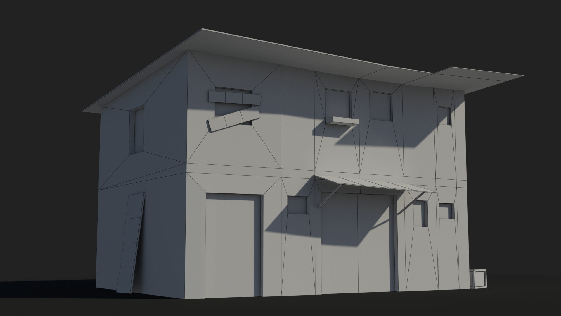 Slum x6 Low-poly 3D model_8