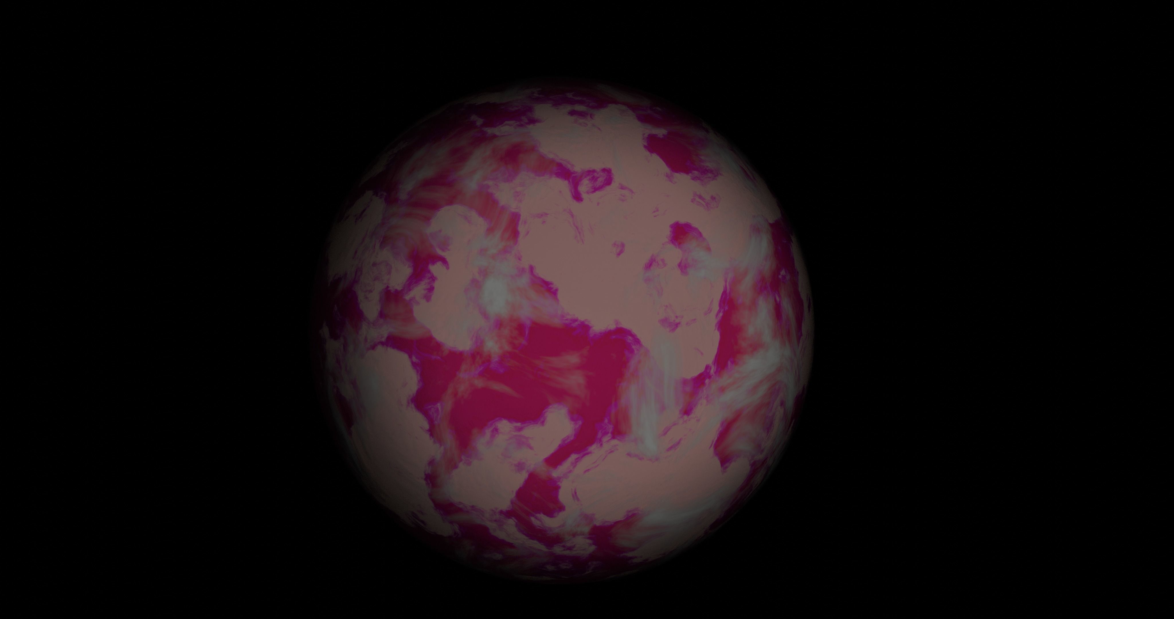 Animated fictional Planet 3D model_4