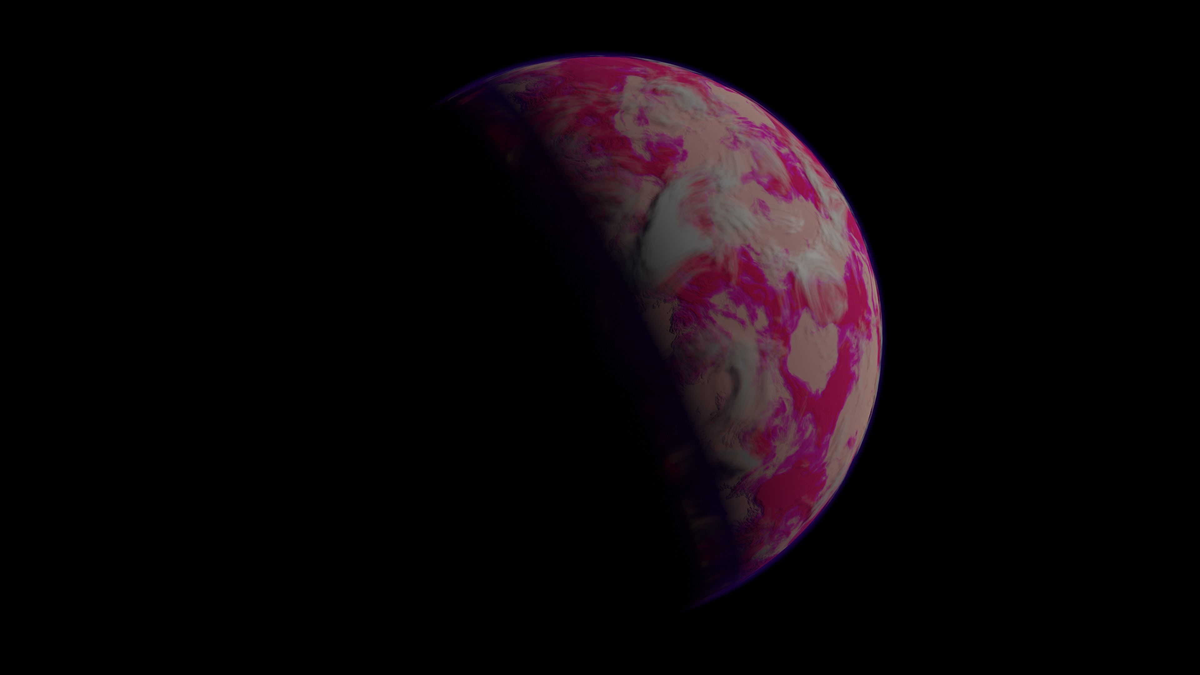 Animated fictional Planet 3D model_1