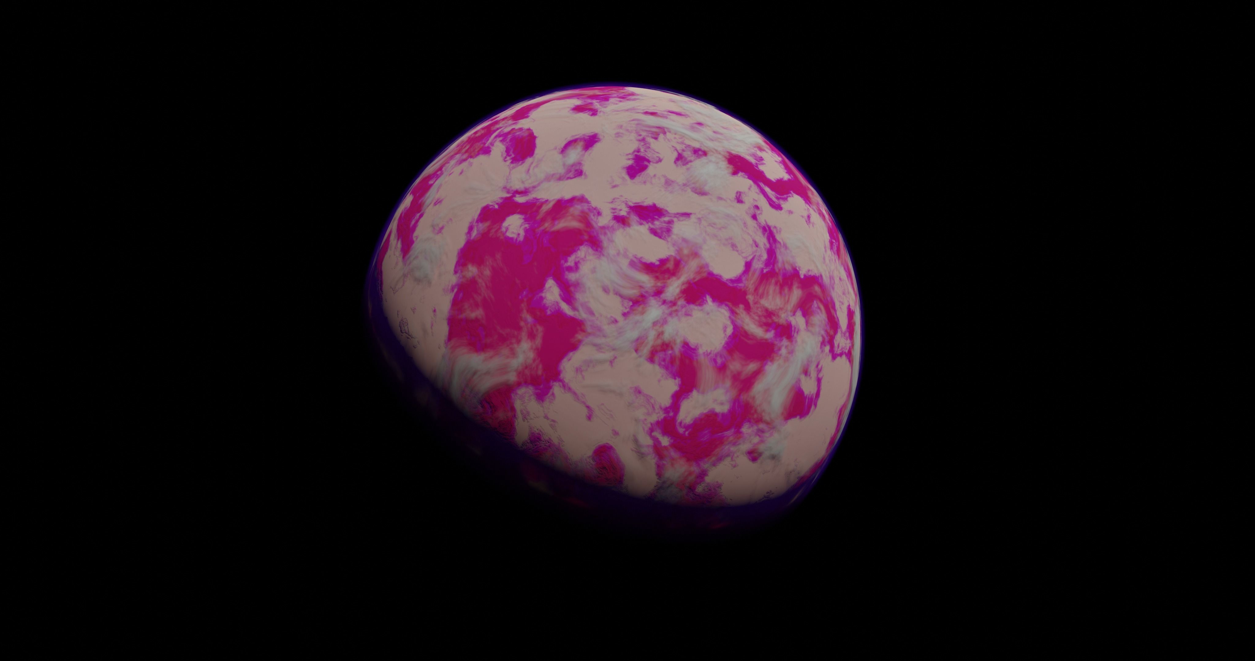 Animated fictional Planet 3D model_2