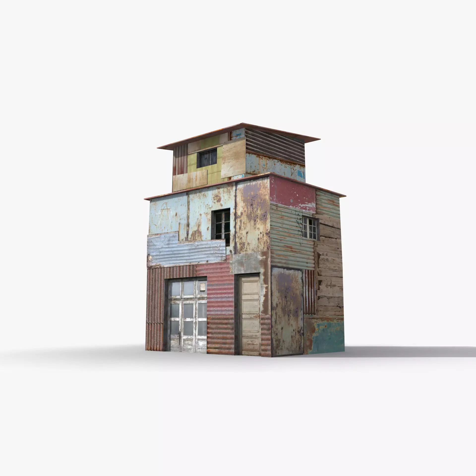 Slum x8 Low-poly 3D model