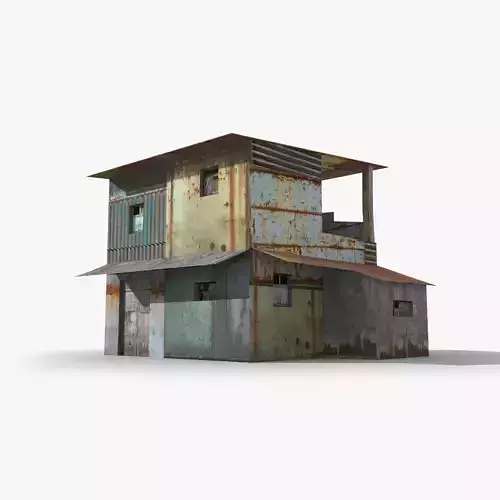 Slum x9 Low-poly 3D model