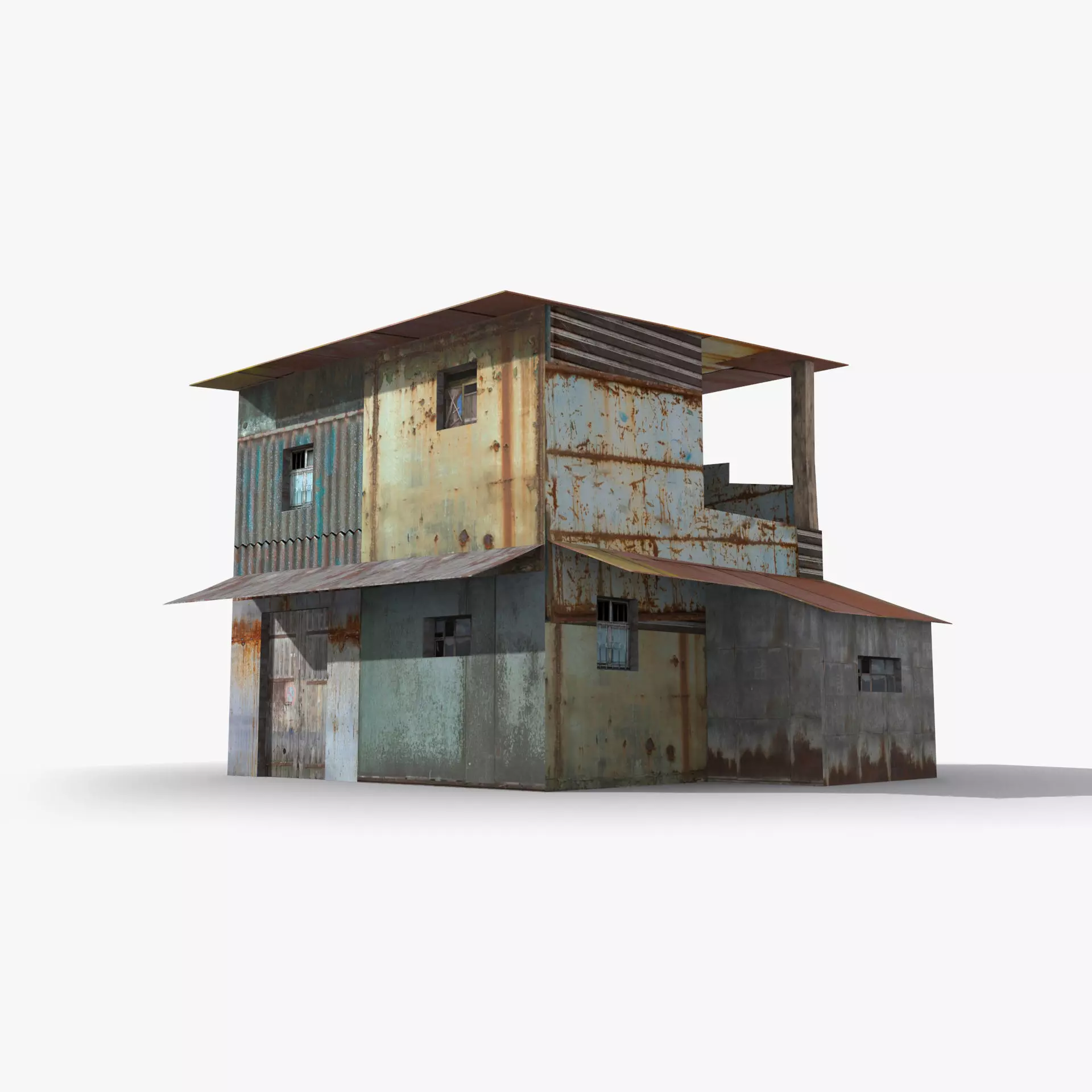 Slum x9 Low-poly 3D model