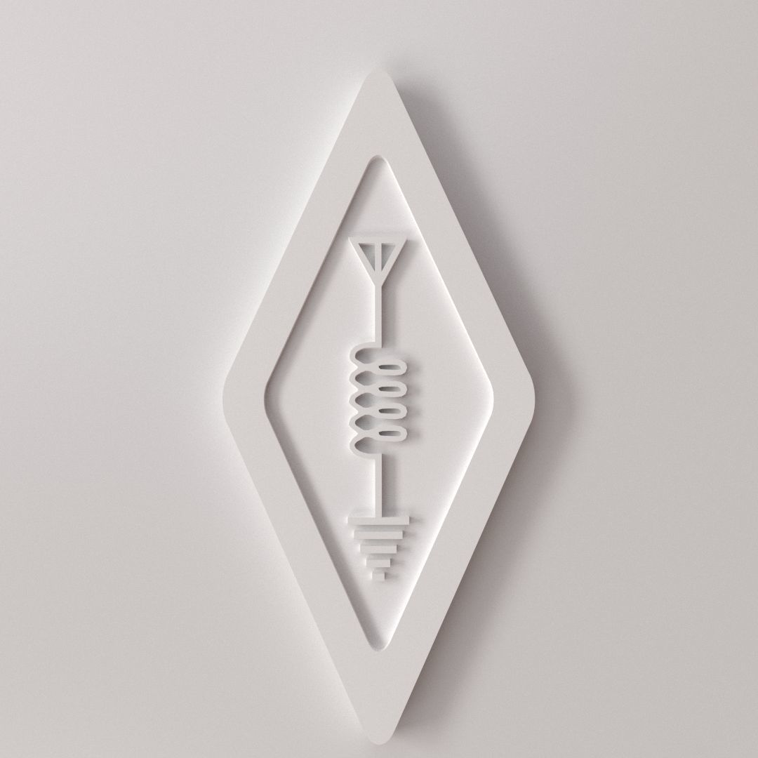 Ham Radio Logo 3D model_3