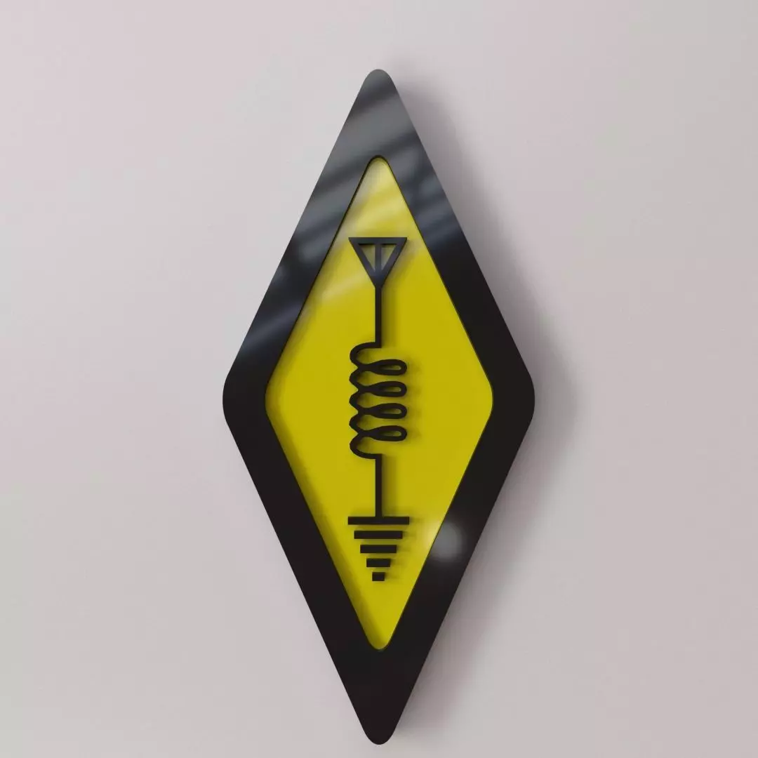 Ham Radio Logo 3D model_0