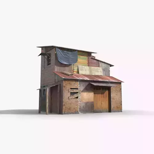 Slum x11 Low-poly 3D model