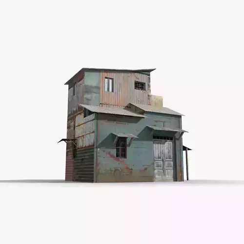Slum x12 Low-poly 3D model