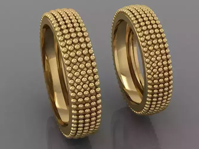 Ring 3D Print 3D print model 3D model gold plated wedding rings