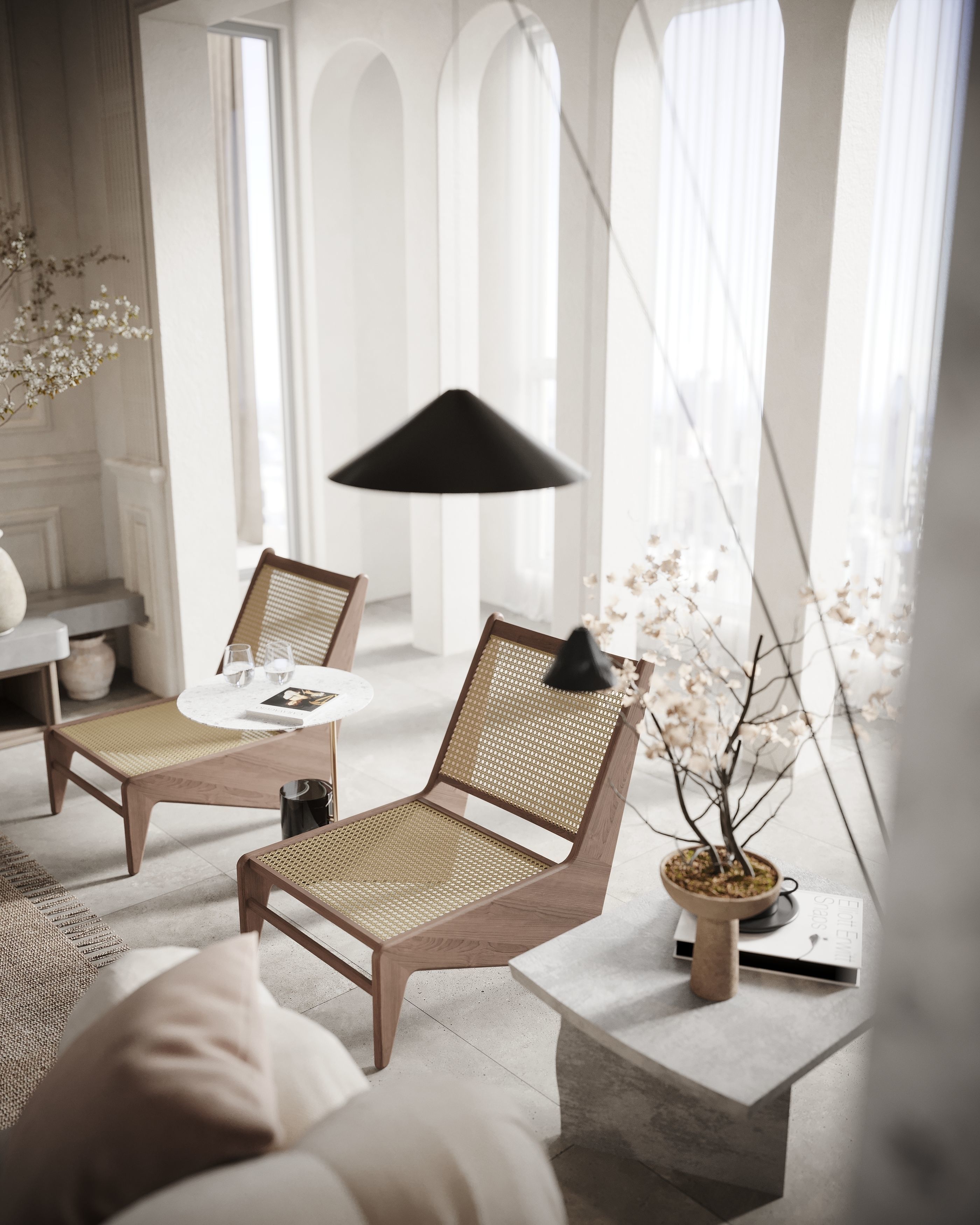 Corona Render Interior Scene Rustic Apartment  3D model_19