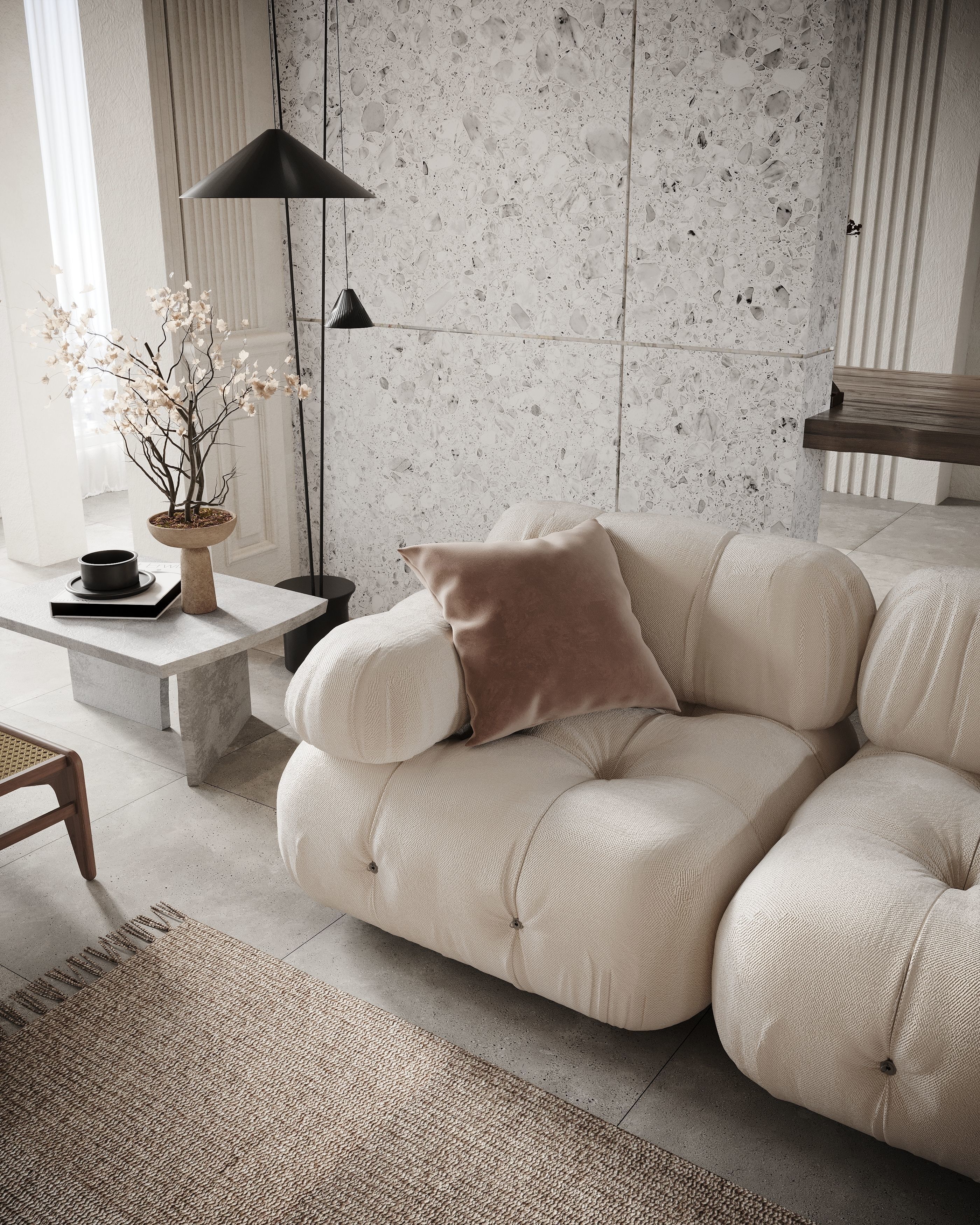 Corona Render Interior Scene Rustic Apartment  3D model_24