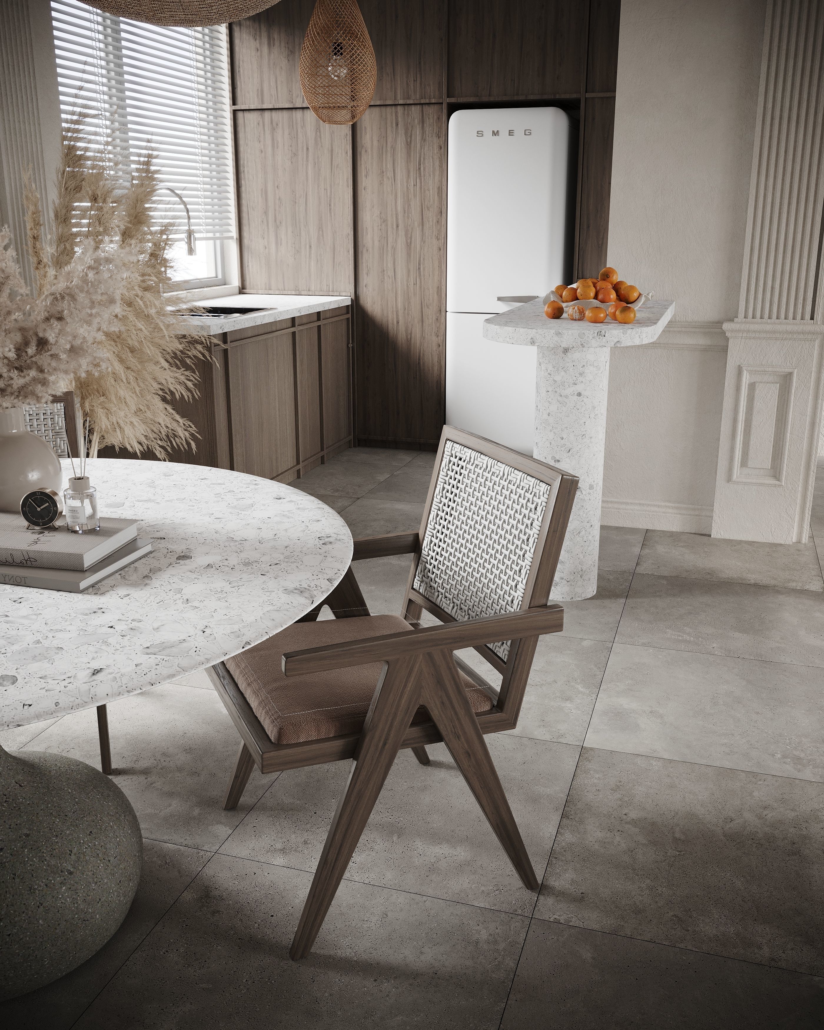 Corona Render Interior Scene Rustic Apartment  3D model_16