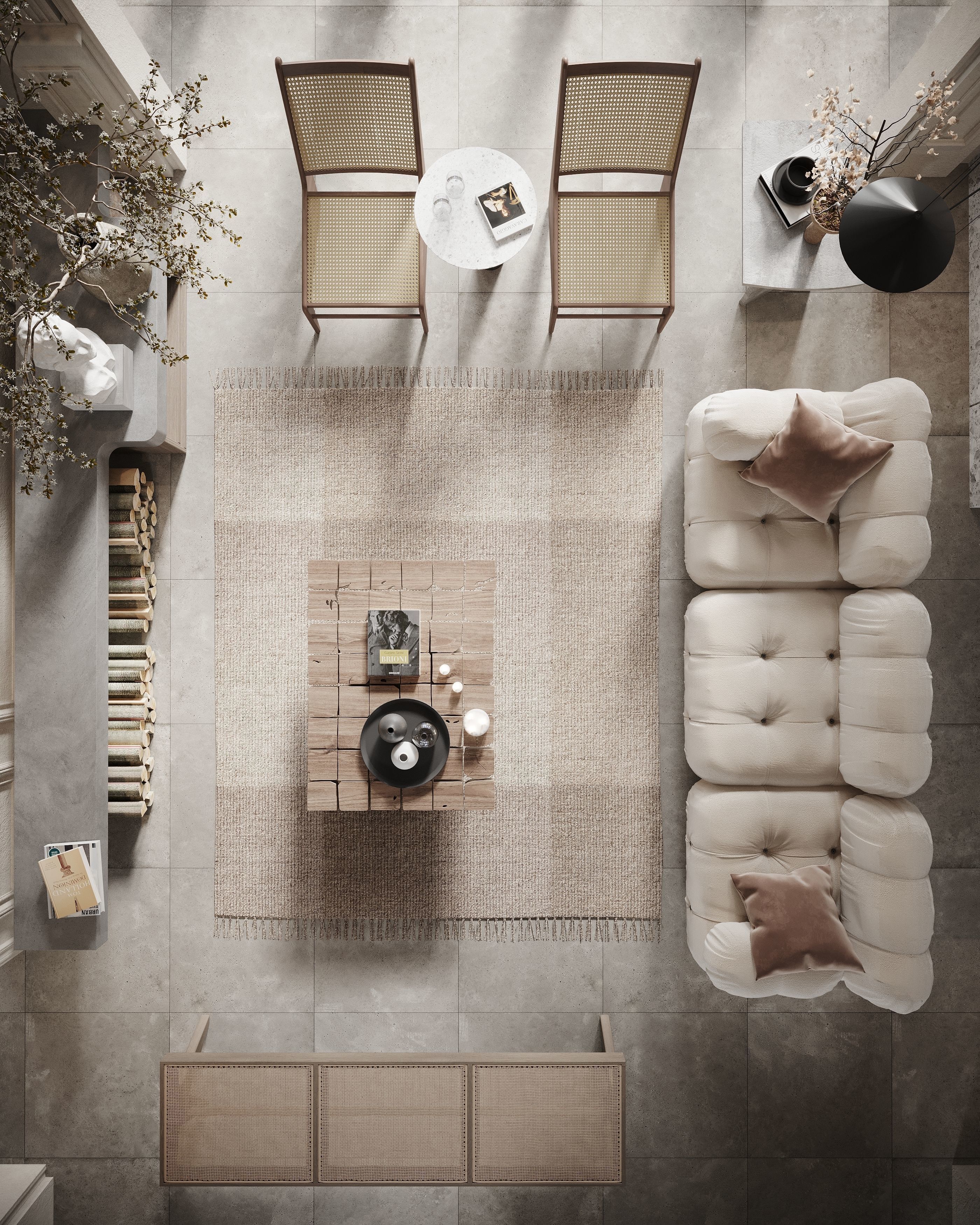 Corona Render Interior Scene Rustic Apartment  3D model_31