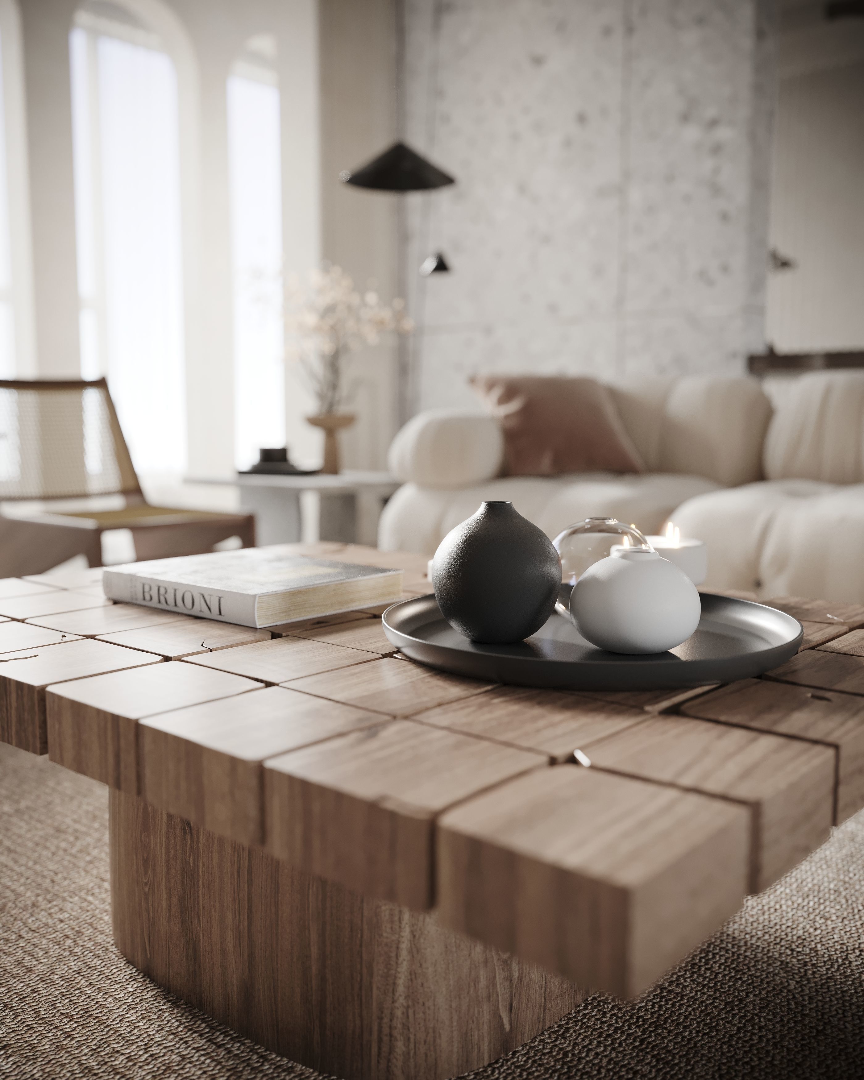 Corona Render Interior Scene Rustic Apartment  3D model_12