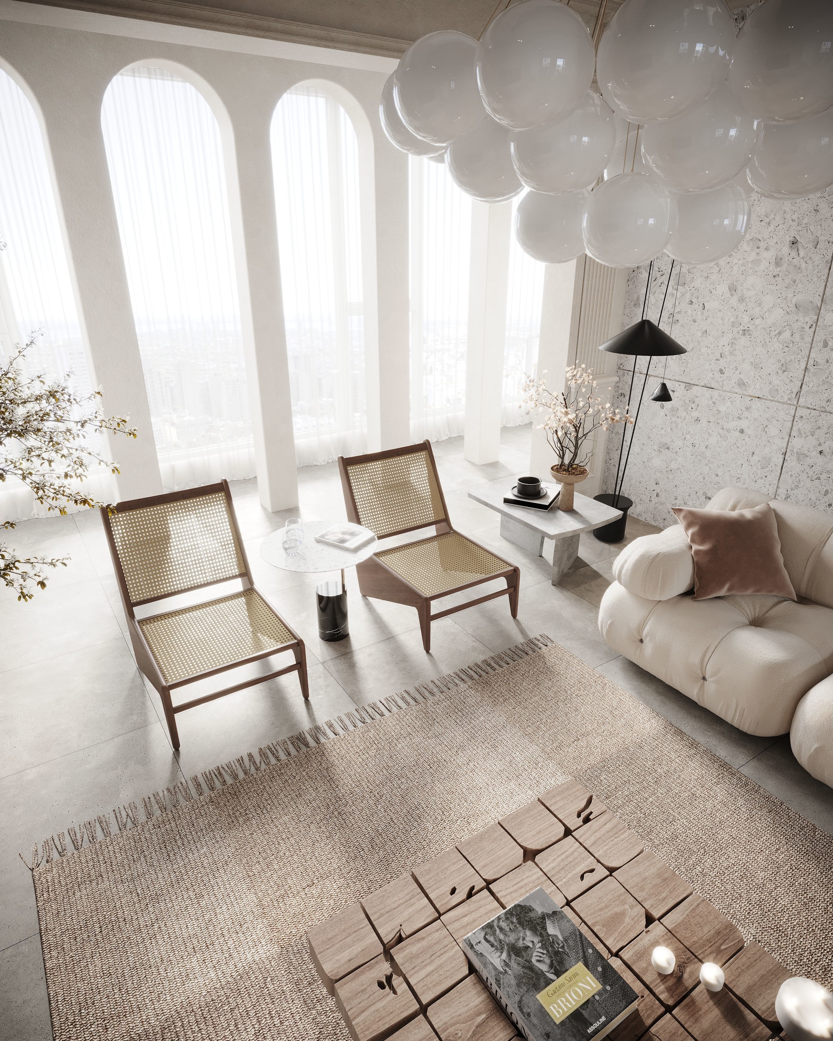 Corona Render Interior Scene Rustic Apartment  3D model_2
