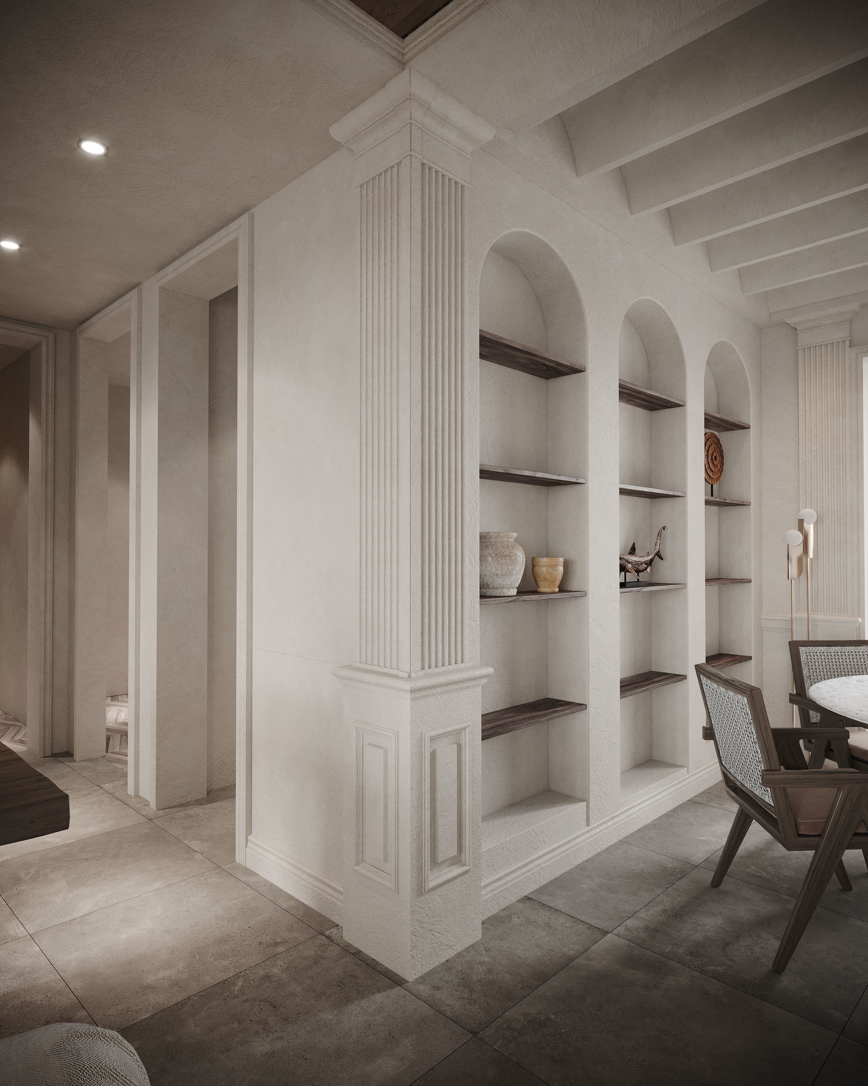 Corona Render Interior Scene Rustic Apartment  3D model_15