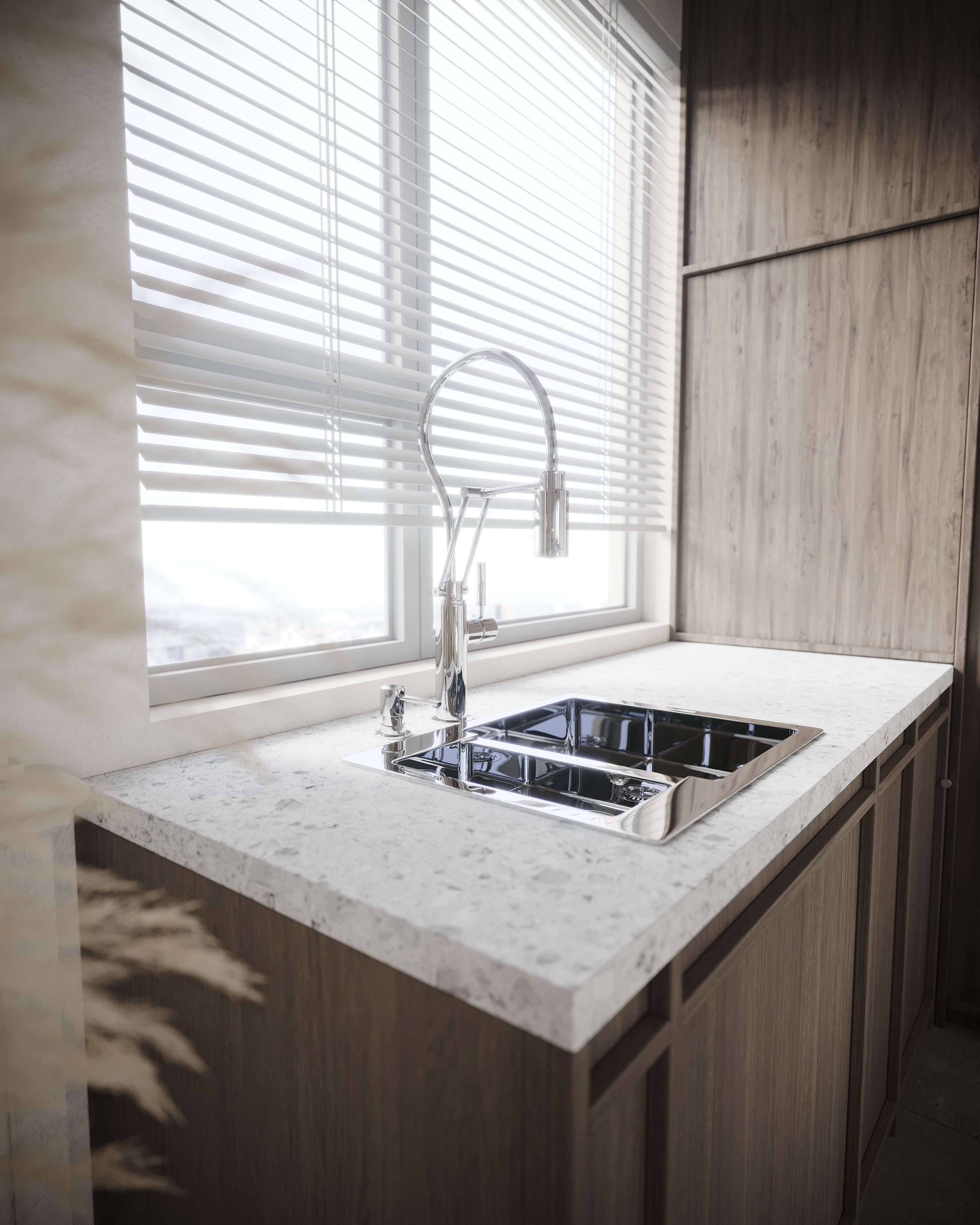 Corona Render Interior Scene Rustic Apartment  3D model_7