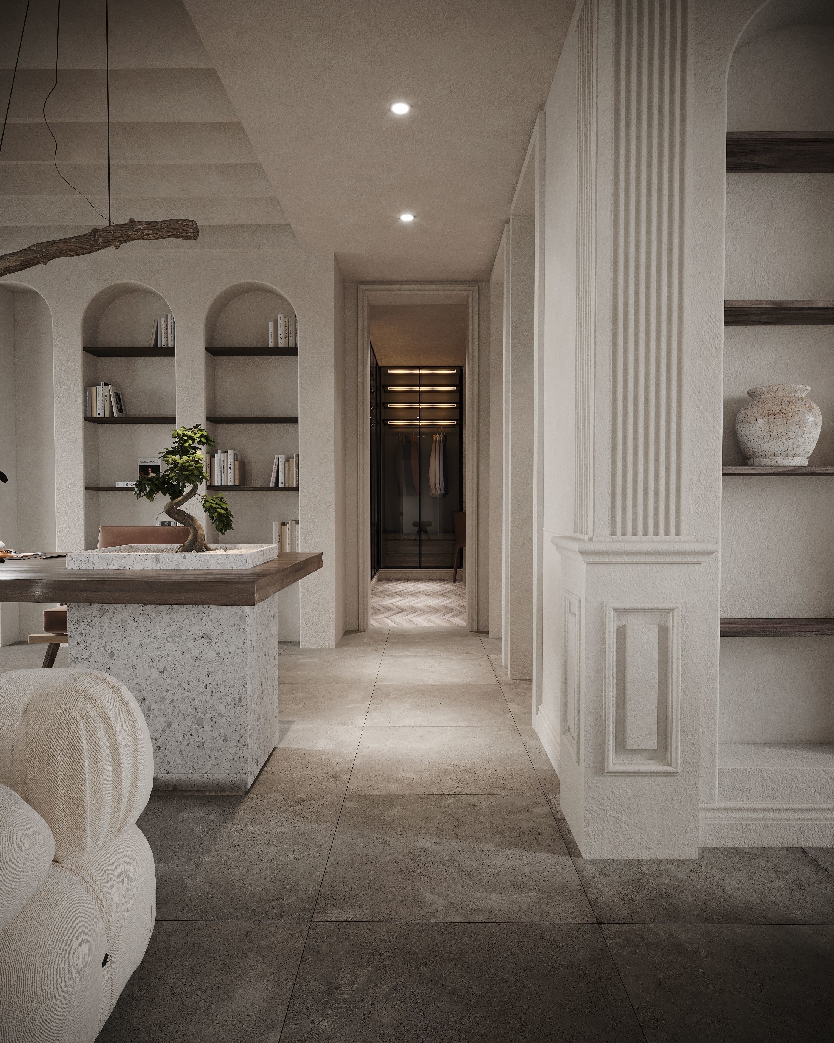 Corona Render Interior Scene Rustic Apartment  3D model_14