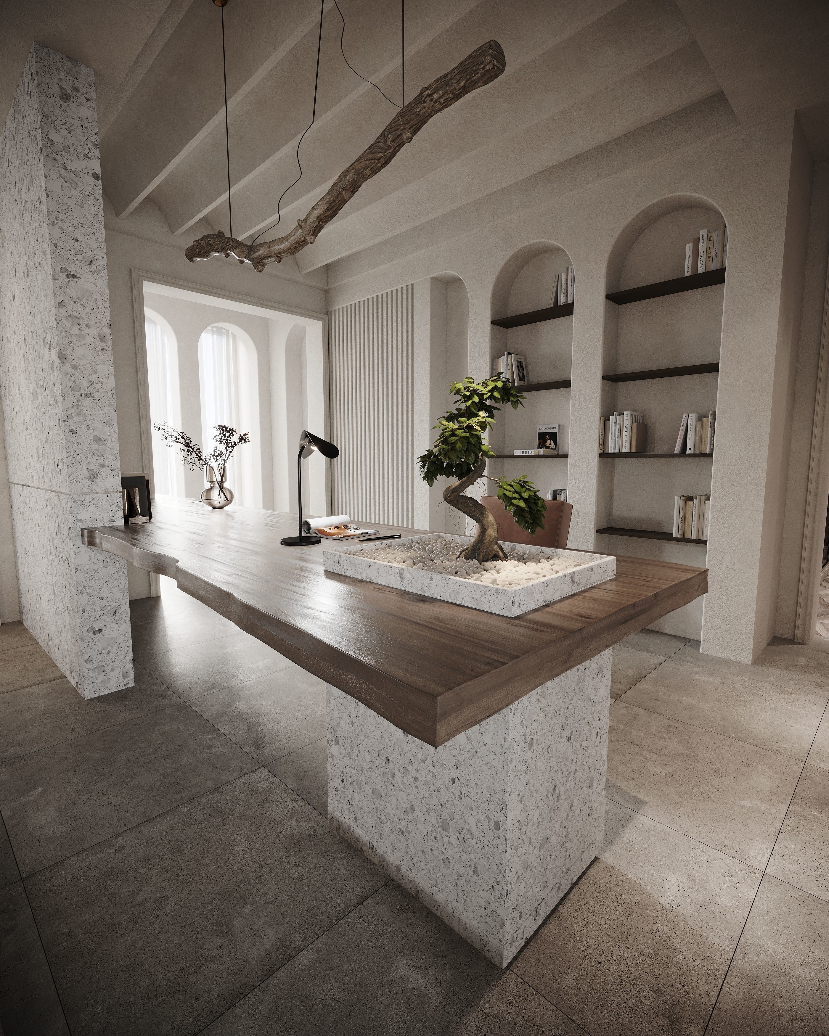 Corona Render Interior Scene Rustic Apartment  3D model_18