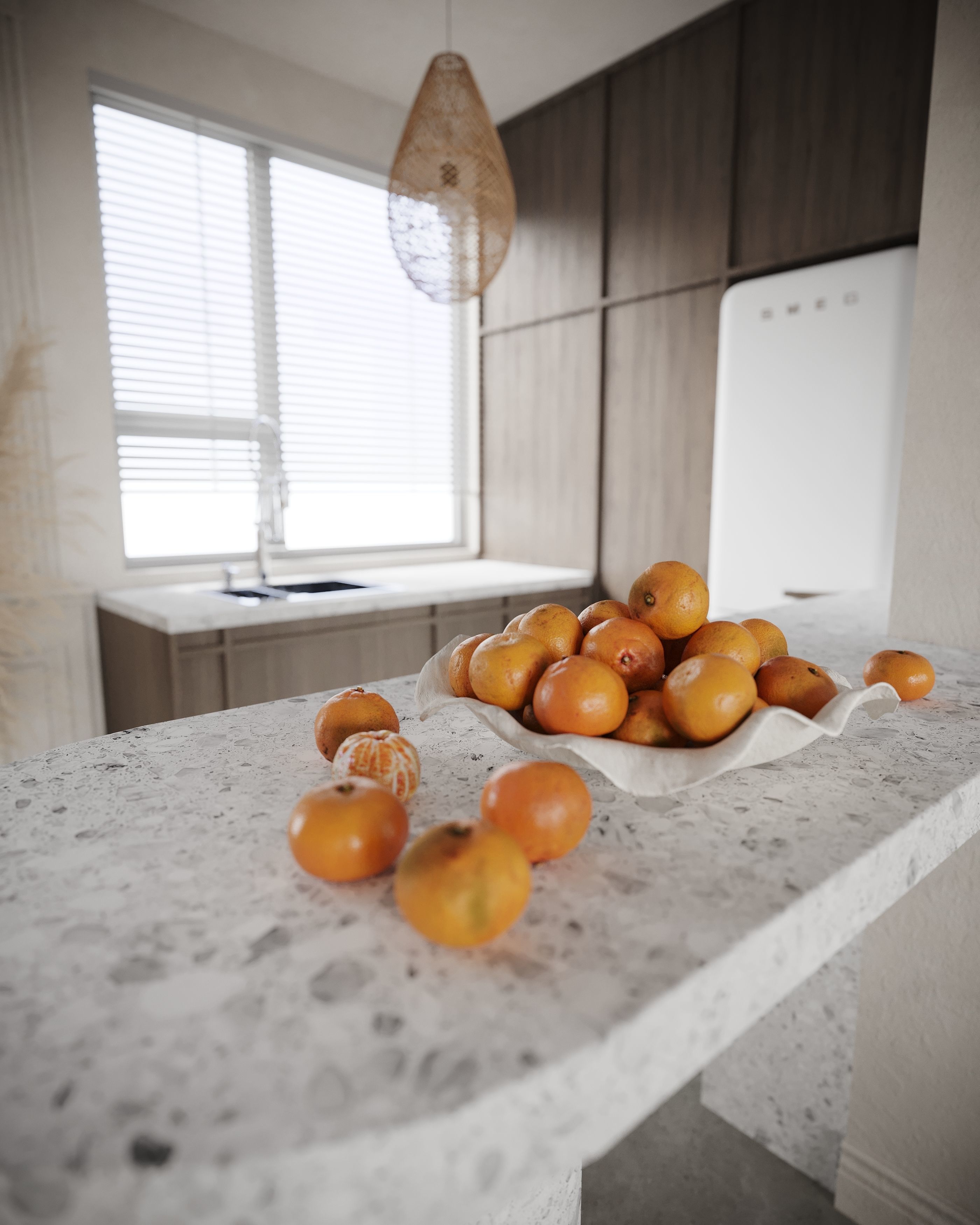 Corona Render Interior Scene Rustic Apartment  3D model_10