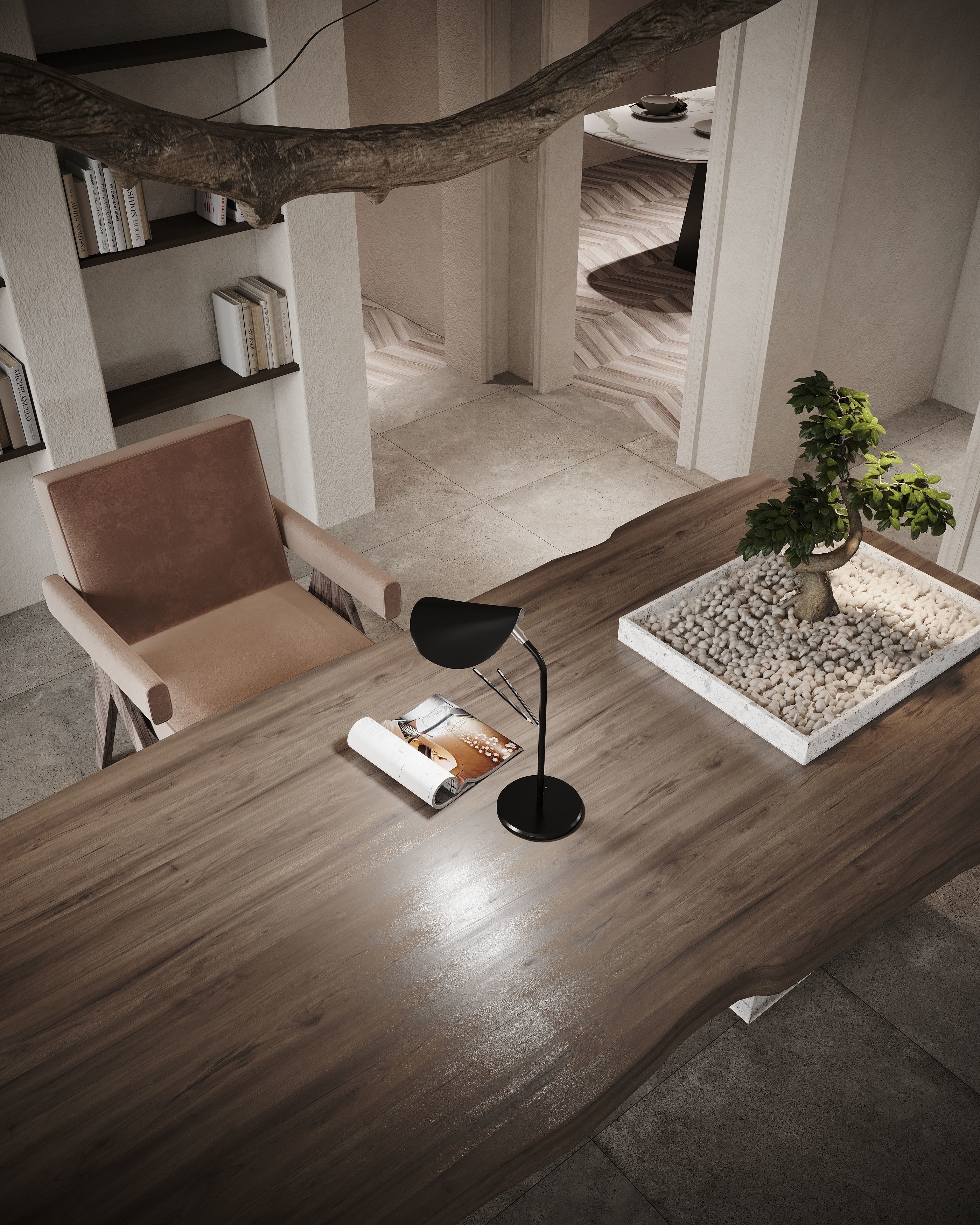 Corona Render Interior Scene Rustic Apartment  3D model_5