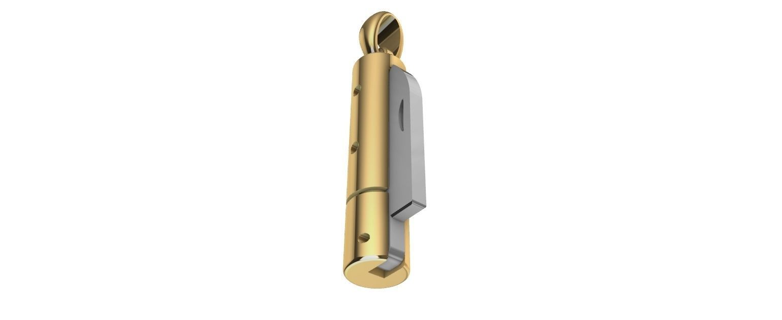 Switchblade Knife Pendant 3D print model_3