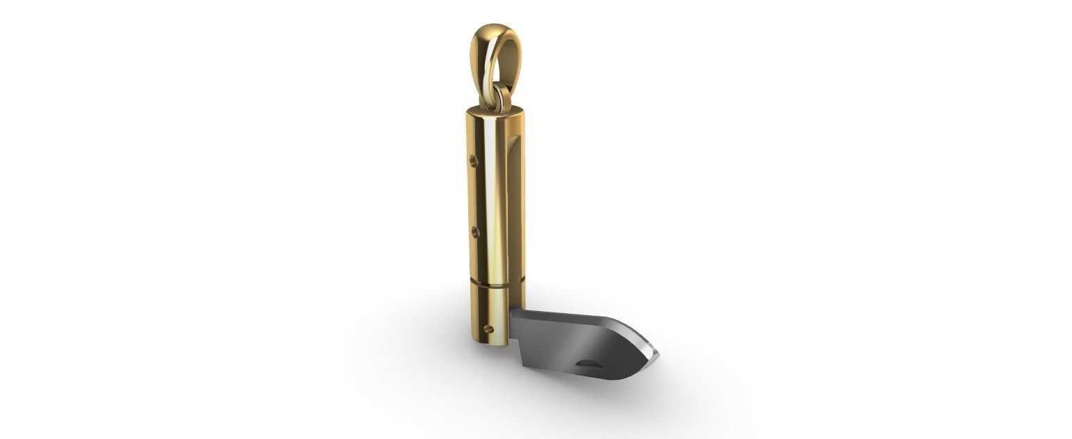 Switchblade Knife Pendant 3D print model_2