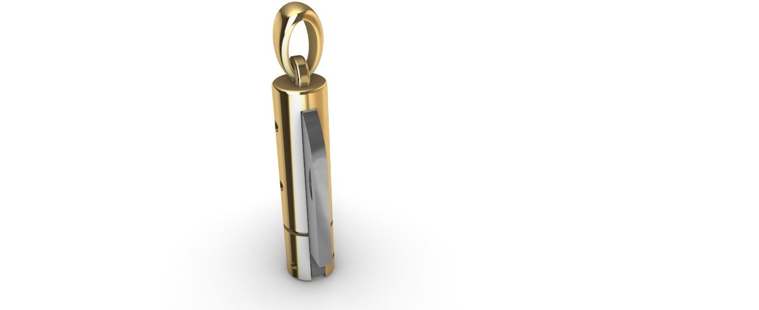 Switchblade Knife Pendant 3D print model_15