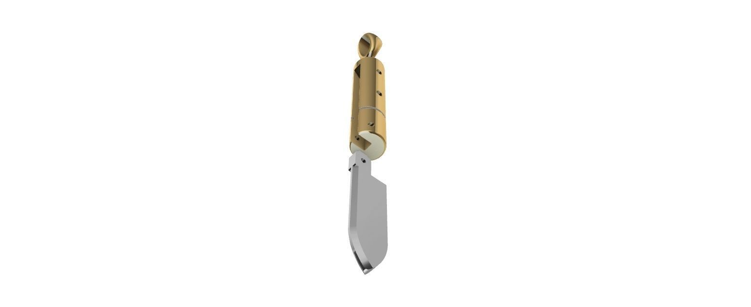 Switchblade Knife Pendant 3D print model_8