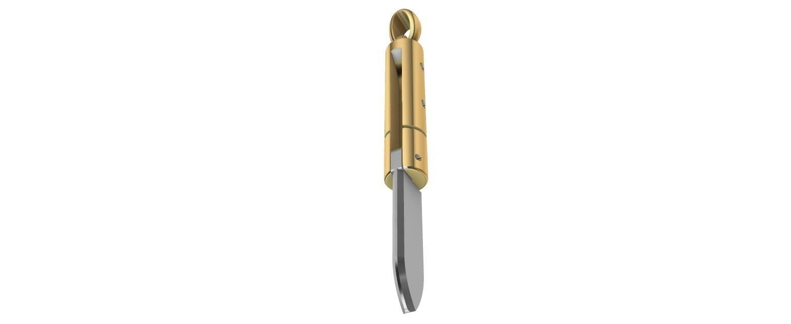 Switchblade Knife Pendant 3D print model_9
