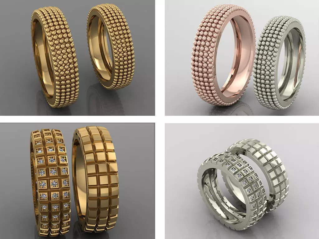 Rings collection 3D Print 3D print model 3D model _0