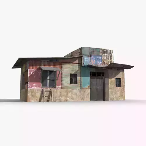 Slum x13 Low-poly 3D model