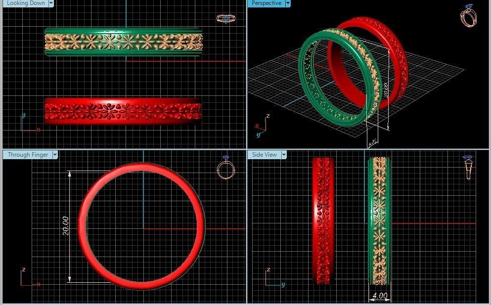 Rings collection 3D Print 3D print model 3D model set of wedding _2