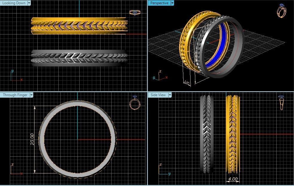 Rings collection 3D Print 3D print model 3D model set of wedding _1