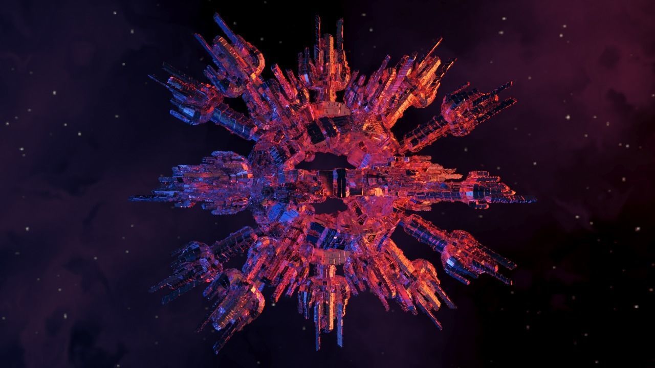 Sci-Fi Outer Space Base Center 3D model_3