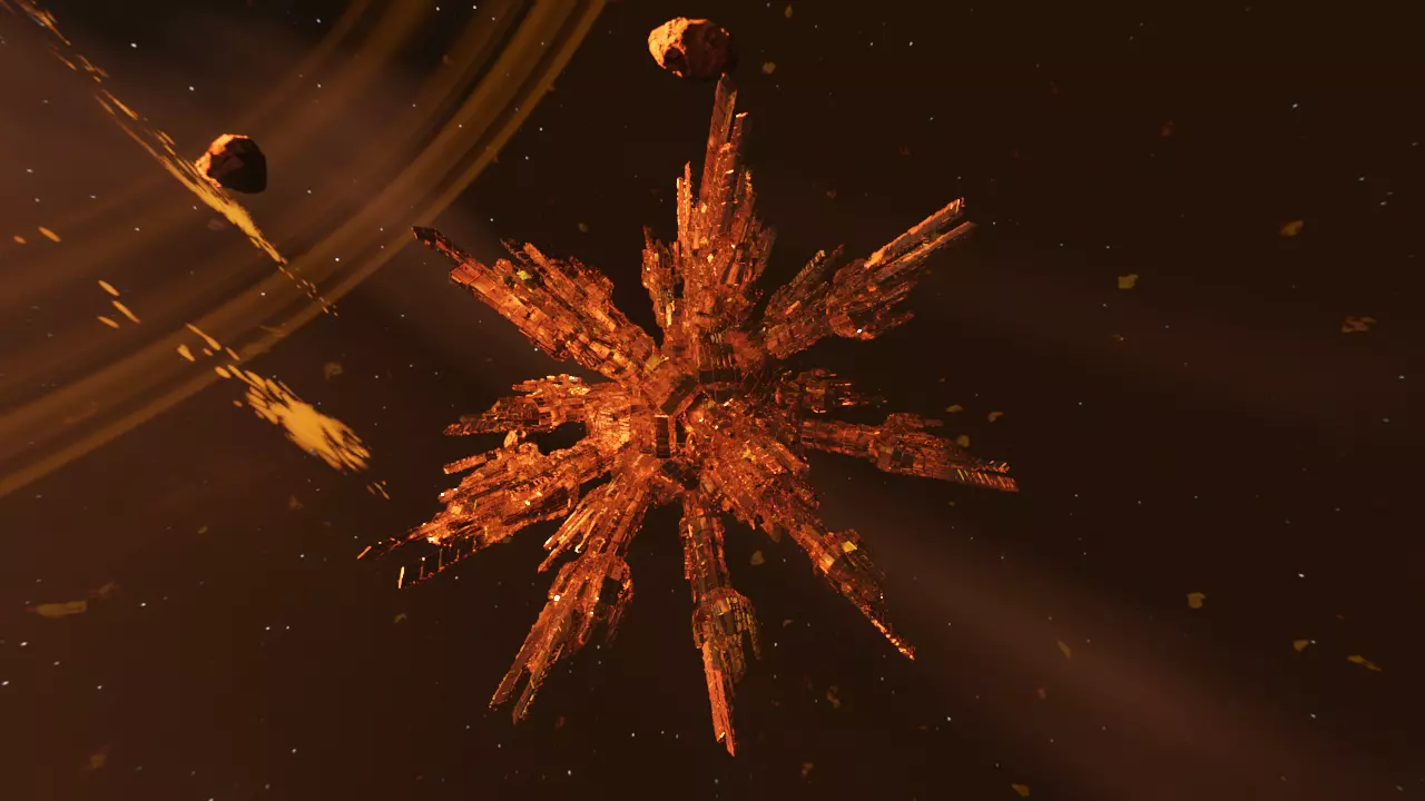 Sci-Fi Outer Space Base Center 3D model_0