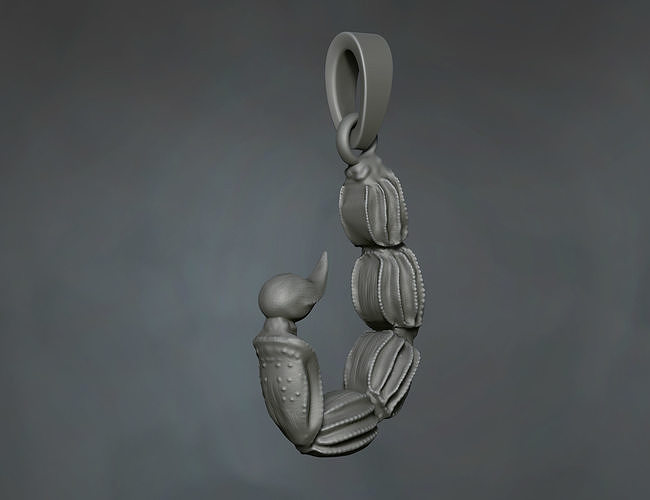 Scorpion Tail Pendant 3D print model