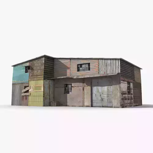 Slum x15 Low-poly 3D model