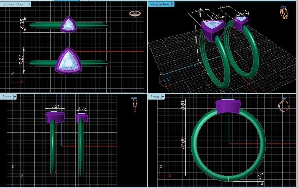 Rings collection 3D Print 3D print model 3D model four differ... _4