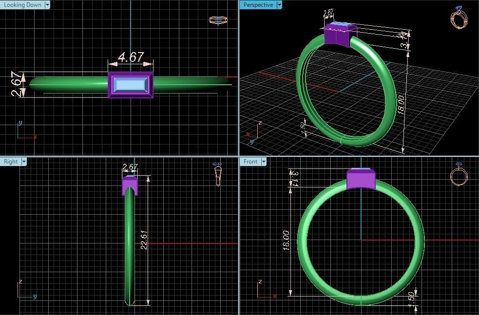 Rings collection 3D Print 3D print model 3D model four differ... _1