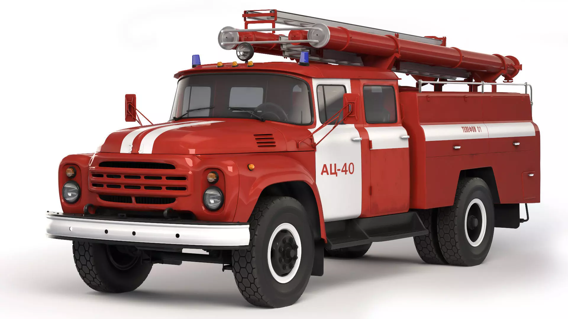 ZiL 130 AC-40 fire truck 1978 3D model_0