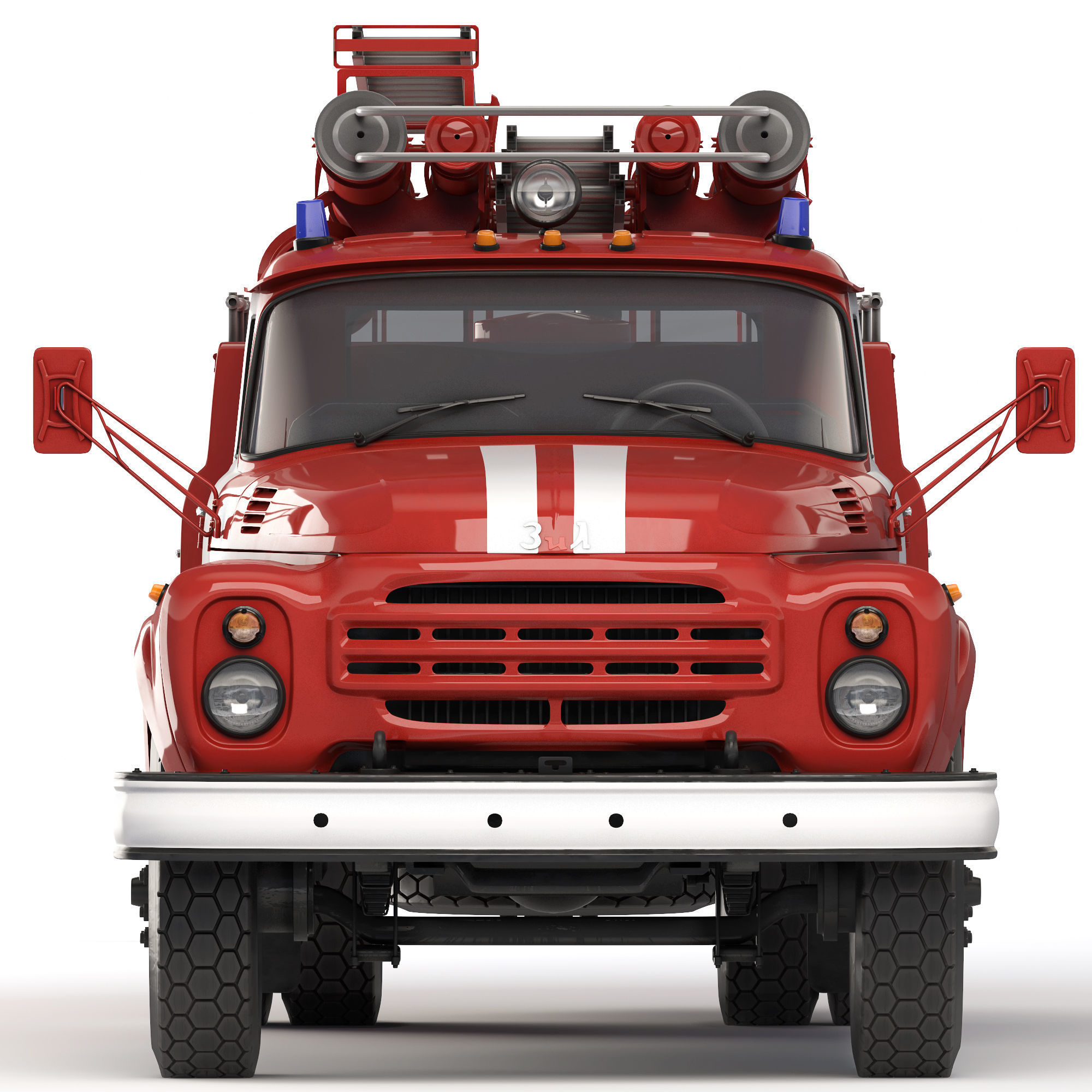 ZiL 130 AC-40 fire truck 1978 3D model_12