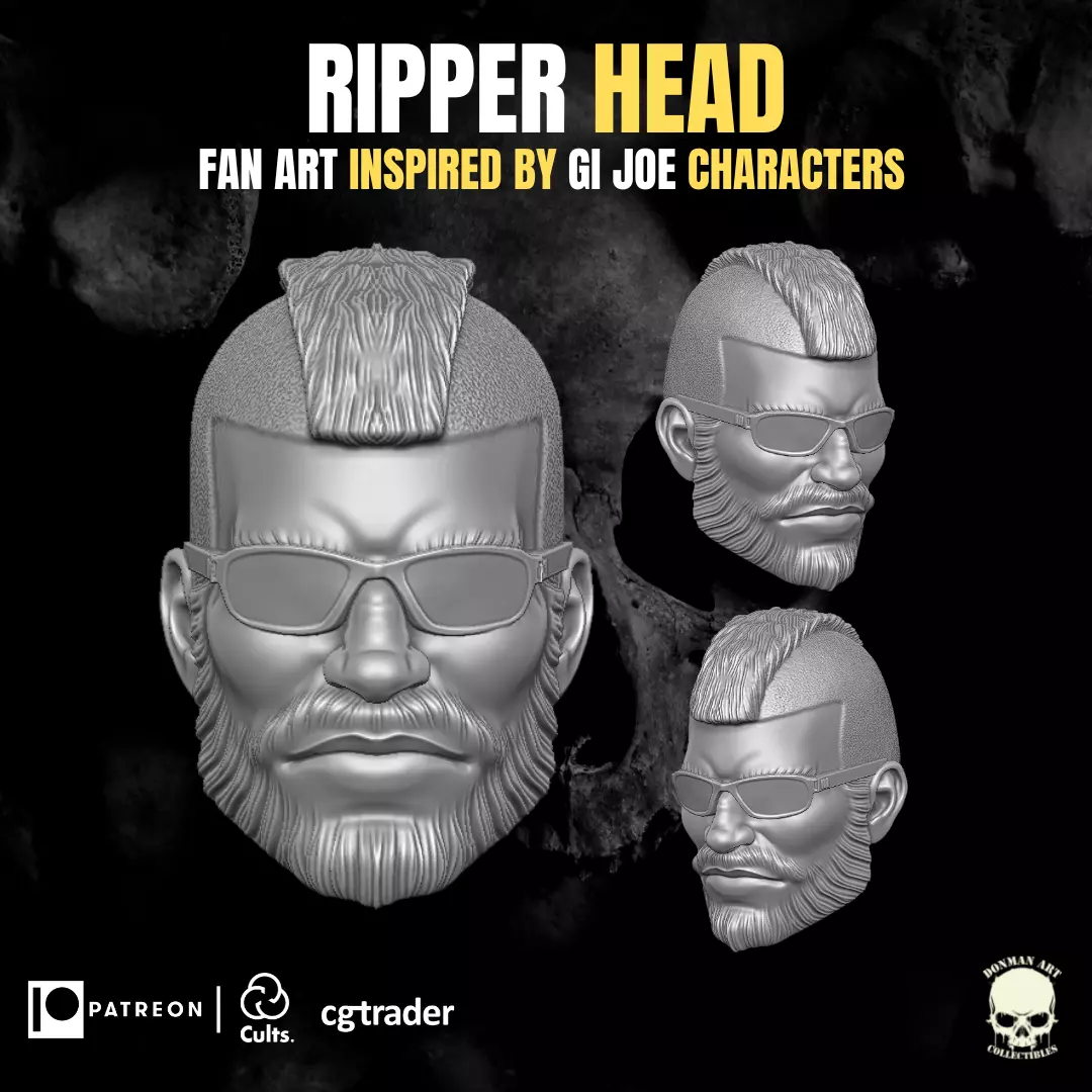 Ripper Head Fan Art For Action Figures 3D model 3D printable | CGTrader