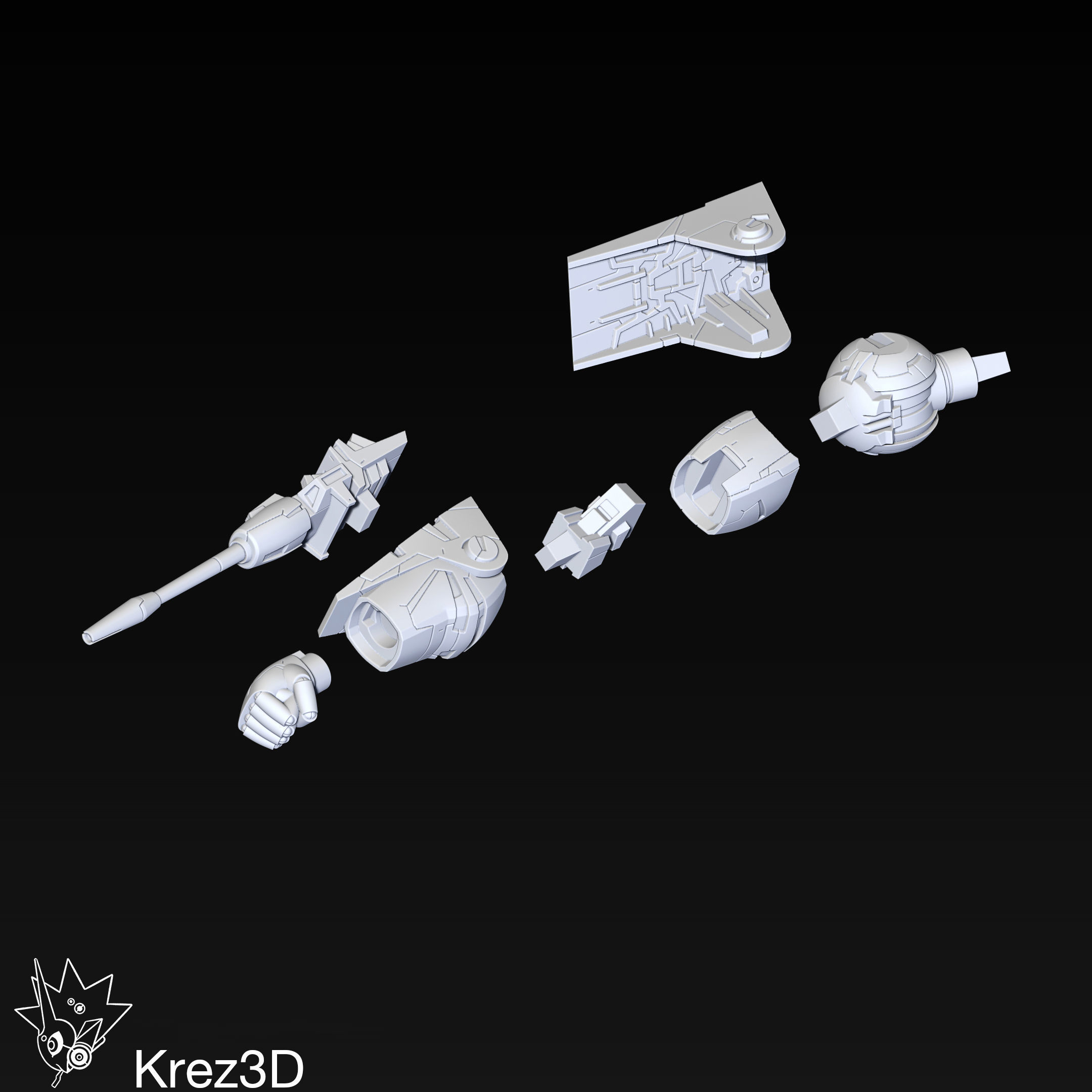 Dougram 3D print model_14