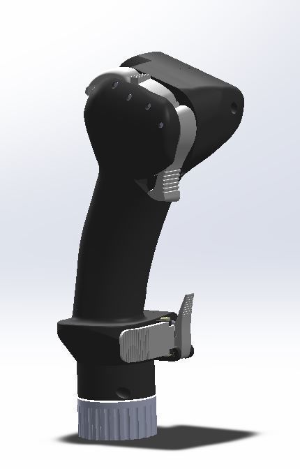 Mirage 2000 stick for simulation with all buttons and switches 3D print model_3