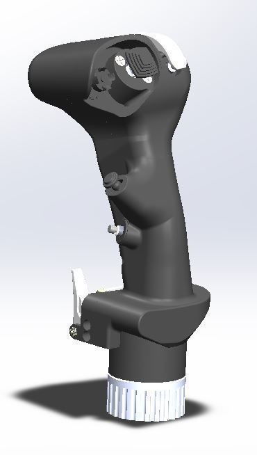 Mirage 2000 stick for simulation with all buttons and switches 3D print model_2