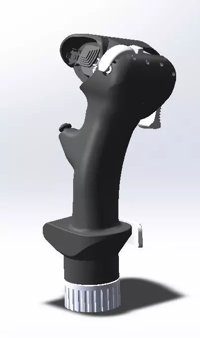 Mirage 2000 stick for simulation with all buttons and switches 3D print model_0