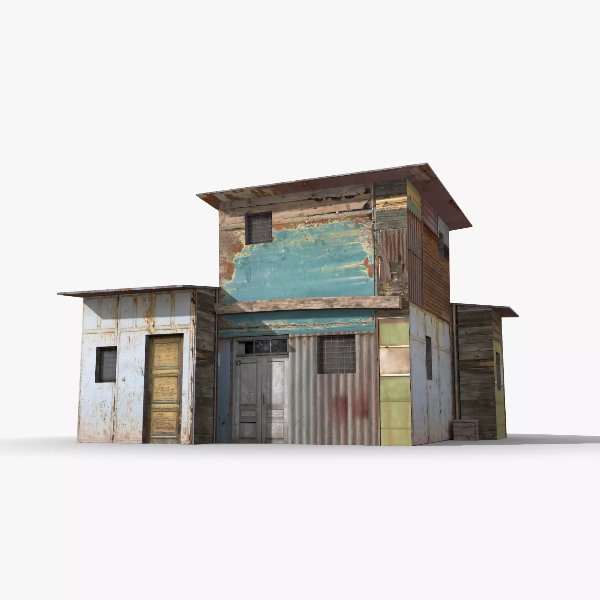 Slum x18 Low-poly 3D model_0