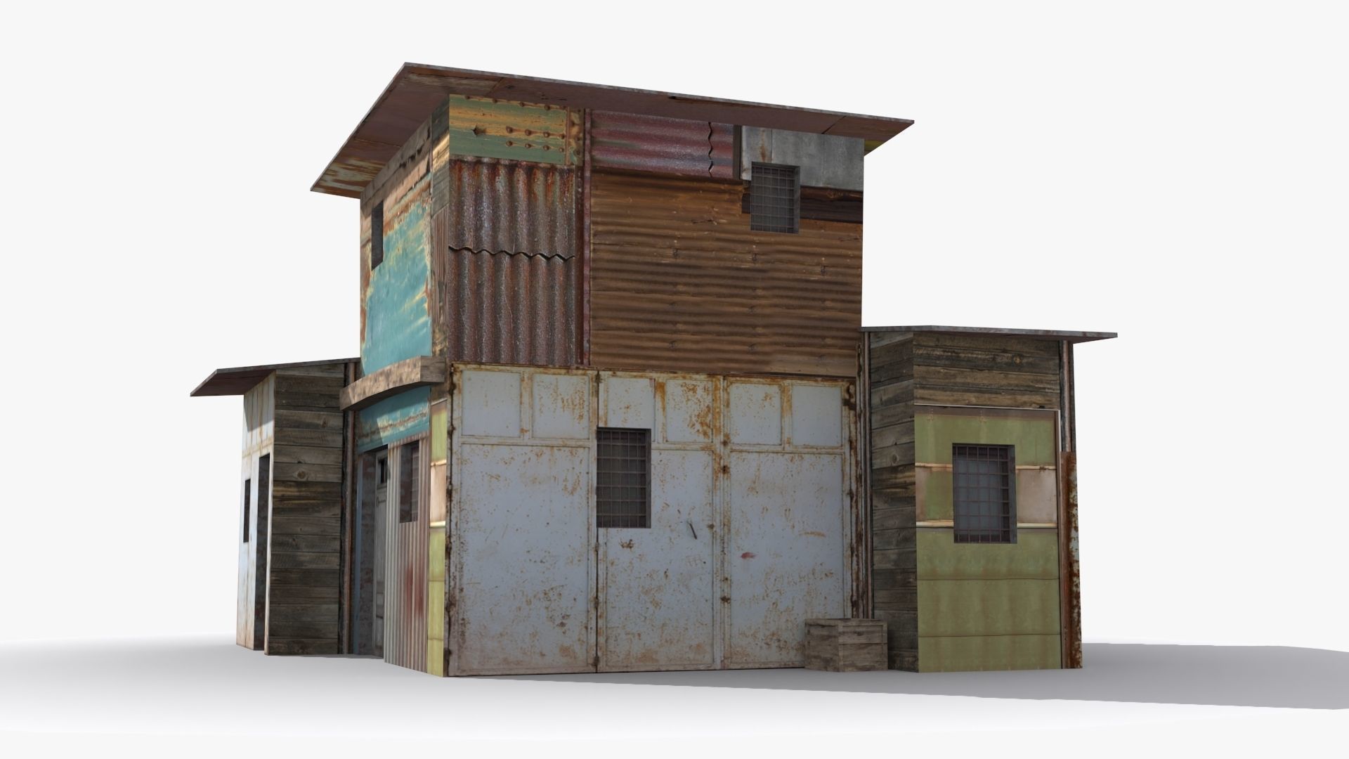 Slum x18 Low-poly 3D model_3