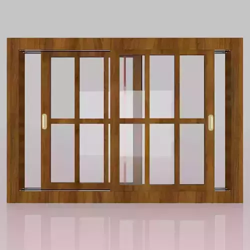 windows wooden sliding door with glass panels