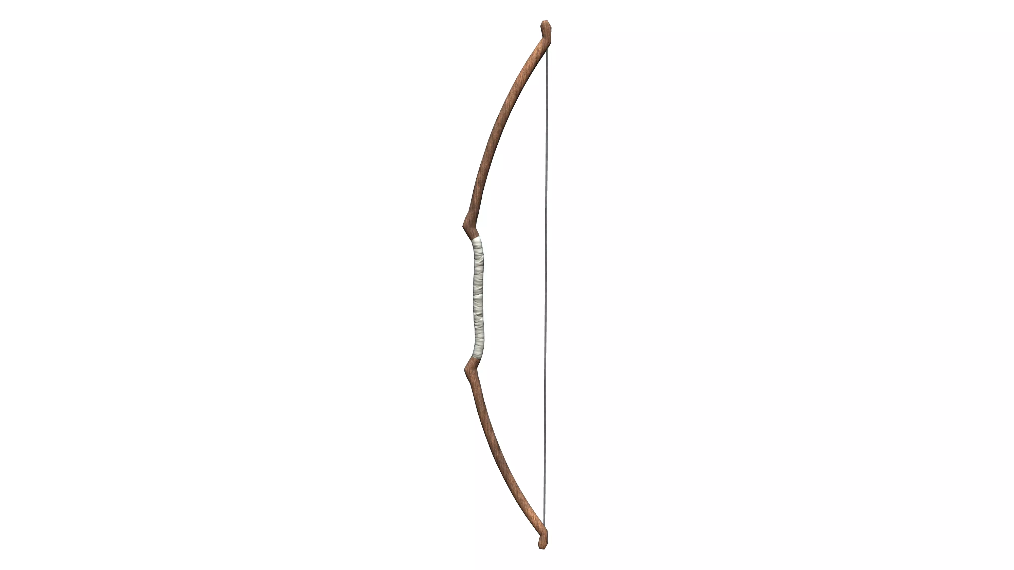 Recurve Long Bow Low-poly 3D model